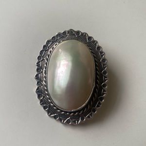 Nakai Sterling Silver Mother of Pearl Brooch